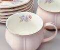 Чайный набор "ВРЕМЕНА ГОДА" 42-566 на 6 персон, 12 предметов (250 мл), розовый