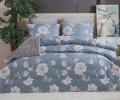 Постельное белье с одеялом "Kazanov.A." Петуния (деним платина) Велюр/Egypt Cotton, Евро