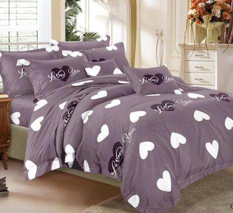 Постельное бельё "Cleo" Art Color 15/026-AC Полисатин, 1,5 спальный