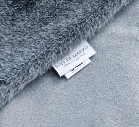 Плед "Sofi de Marko" Филиция (серо-голубой) Искусственный мех, 160х220