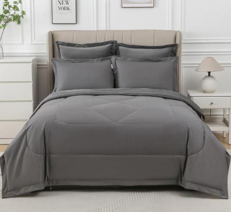 Постельное белье с одеялом "Sofi de Marko" Энрике (антрацит-м) Велюр, Евро