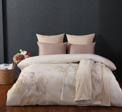 Постельное белье "Kazanov.A." Аликанте (айвори капучино) Велюр/Egypt Cotton, Евро