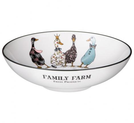 Тарелка суповая в форме салатника "FAMILY FARM", диаметр 18 см