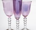 Бокал для вина "PERLE" PINK (розовый), хрустальное стекло, высота 17,5 см