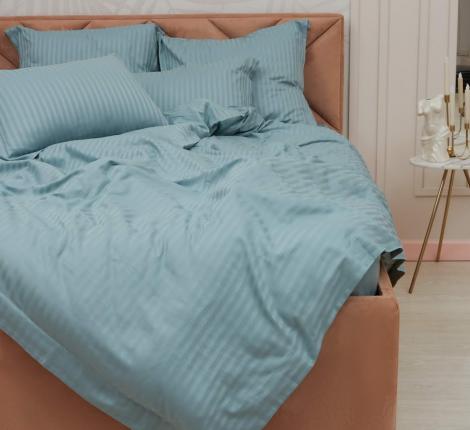 Постельное белье "Sofi de Marko" Моне (изумруд) Страйп Сатин, Семейный