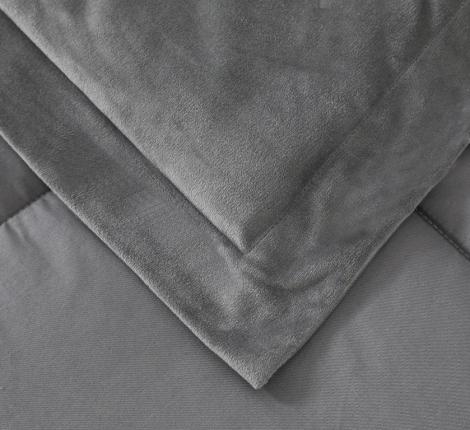 Постельное белье с одеялом "Sofi de Marko" Энрике (антрацит) Велюр, 1,5 спальный