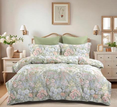 Постельное бельё "Asabella" 2374-6 Сатин, Евро