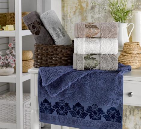 Набор махровых полотенец "TWO DOLPHINS" жаккард 50х90 (1/6 ) E988) SEVILLA