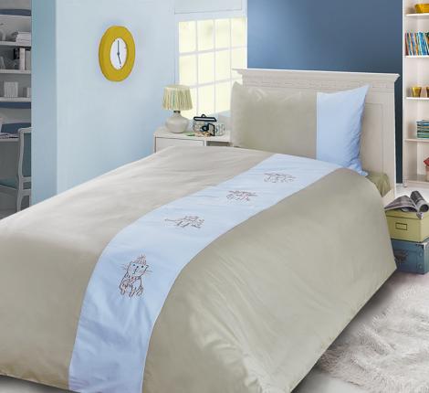 Постельное белье Primavelle "Catboys" сатин с вышивкой, 1,5 спальный (52х74-2шт.)