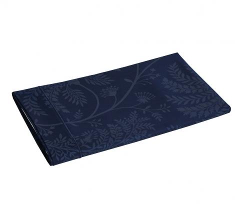 Постельное бельё "Blanc des Vosges" PALMYRE BLEU NUIT (синий) сатин-жаккард, Евро