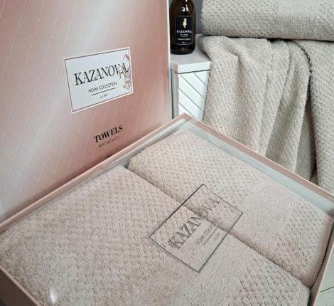 Комплект махровых полотенец "Kazanov.A." Gabriel (бежевый), 50х90+70х140
