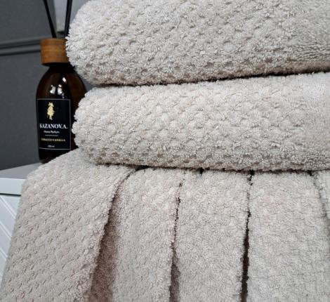 Комплект махровых полотенец "Kazanov.A." Gabriel (крем), 50х90+70х140