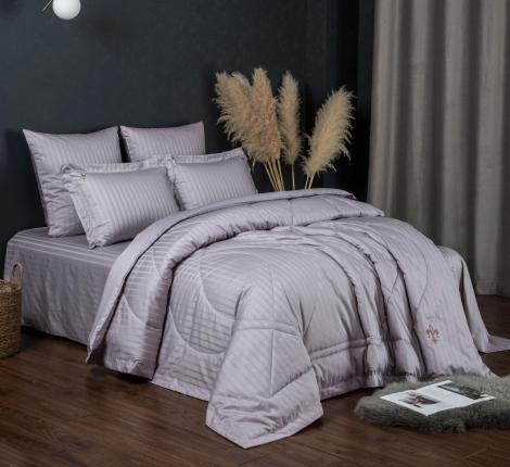 Постельное белье "Kazanov.A." Stripe Le-Man (платина лаванда) Страйп Сатин, Евро