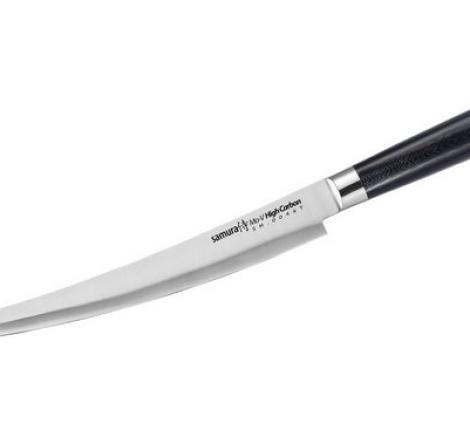 Нож кухонный &quot;Samura Mo-V&quot; для нарезки, слайсер Tanto 230 мм, G-10 (с тату)
