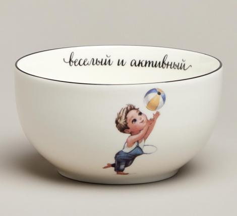 Набор детской посуды "ВЕСЕЛЫЙ МАЛЬЧИК", 3 предмета