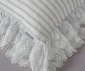 Постельное белье с одеялом "Kazanov.A." Stripe Muslin lace (серебро платина), Евро