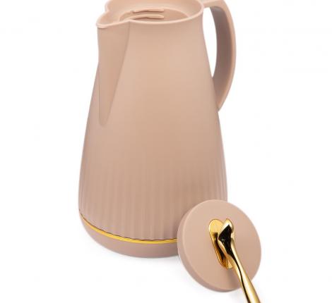 Термос со стеклянной колбой (с клапаном) "AGNESS" 734-201, 950 мл