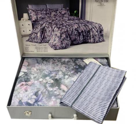 Постельное бельё "Maison D'or" YOLANDA (тёмно-фиолетовый) Тенсел, Евро