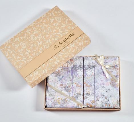 Постельное бельё "Asabella" 2390-4S Мако-Сатин, 1,5 спальный