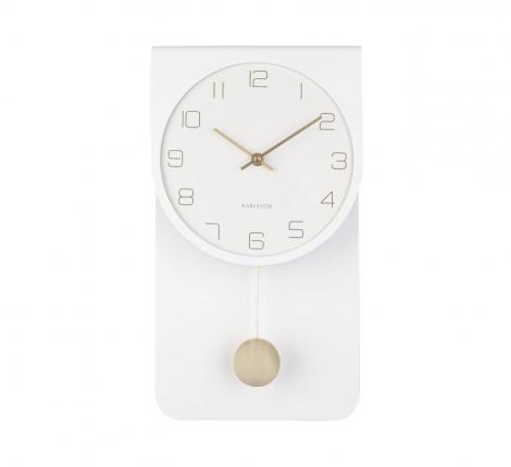 Часы настенные с маятником Karlsson "CASA PENDULUM" (белый), 39x22x6 см