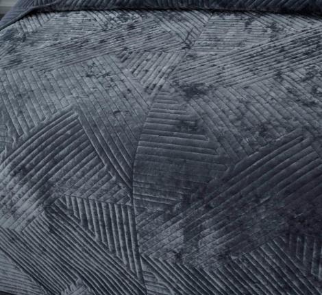 Покрывало "Sofi de Marko" Патрисия (антрацит 1) Велюр, 160х220