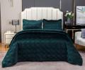 Покрывало велюровое "Kazanov.A." Dori (изумруд), 240х260