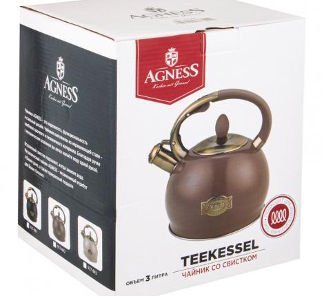 Чайник со свистком "ТЮДОР", 3,0 л (дымчато-серый)