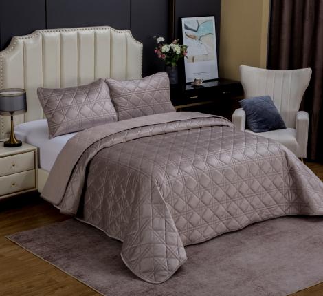 Покрывало велюровое "Kazanov.A." Dori (серый беж), 240х260