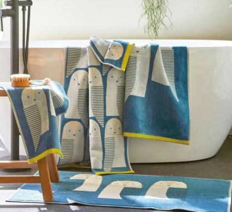 Полотенце "Blanc des Vosges" GRAND DUC GLACIER велюр/жаккард, 30х50