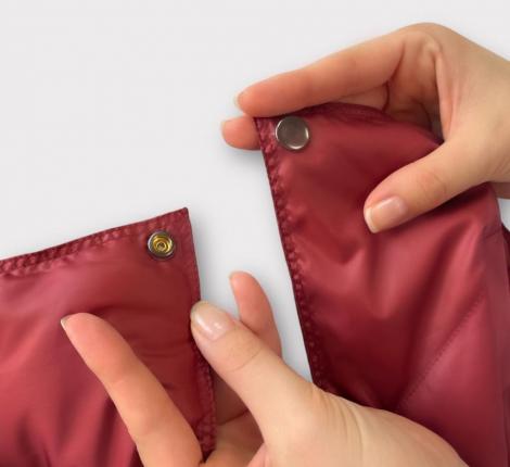 Дорожный плед-пончо пуховый "Travel Cape Plaid Grass" MARSALA, 130х170