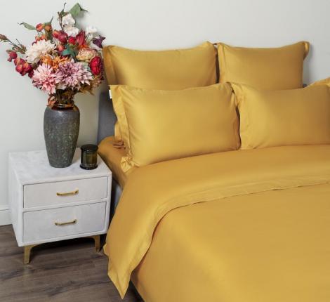 Постельное белье "Sofi de Marko" Моно (желтый) Сатин ДеЛюкс, Евро