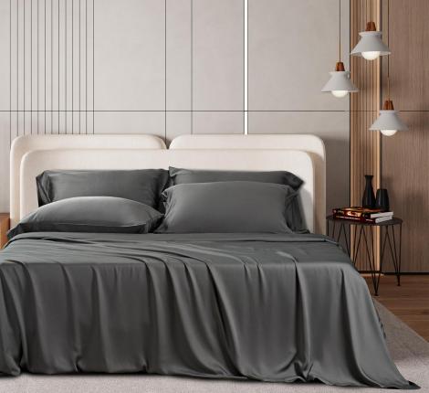 Постельное бельё Sharmes "Bamboo" Семейный, графитовый