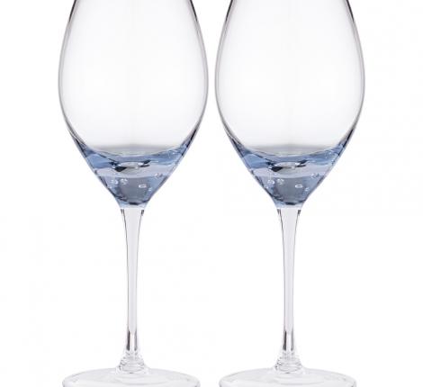 Набор бокалов для вина 2 штуки "BUBLES" BLUE, 580 мл