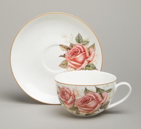 Чайный сервиз "КОРЕЙСКАЯ РОЗА" на 6 персон, 14 предметов