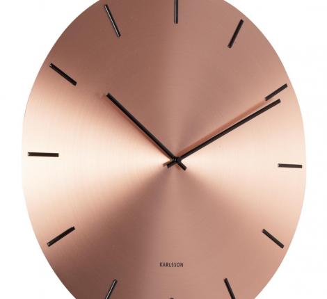 Часы настенные с маятником Karlsson "IMPRESSIVE" (медный с черным), 47х75х4 см