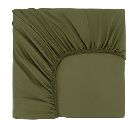 Простыня на резинке "Sofi de Marko" Трисс (хаки) Полисатин, 160х200х20