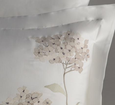 Постельное бельё "DANTELA VITA" сатин с вышивкой LAVINYA (бежевый), Евро