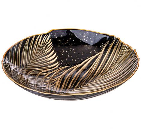 Блюдо глубокое "BOHEMIA" BLACK, диаметр 33 см