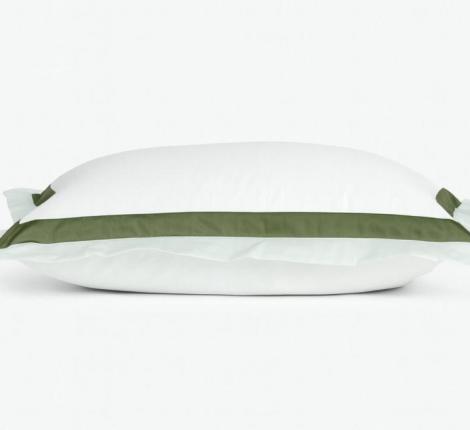 Наволочка с широкой отделкой "ALPINE PINE GREEN ALLURE GRASS" Мако-Сатин, 50х70 (2шт)