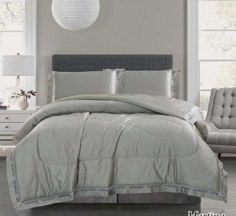 Постельное белье c мережкой "Diva Afrodita" MARCO люкс сатин, Евро