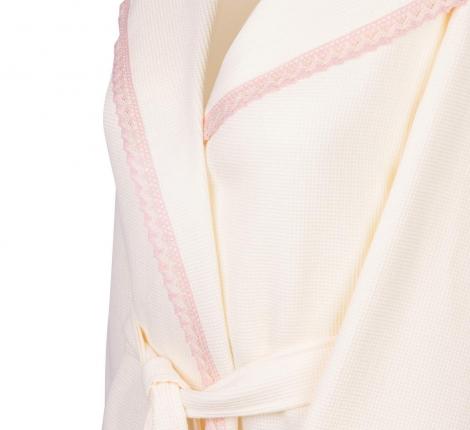 Халат вафельный с капюшоном "Sofi de Marko" Селеста (крем), L