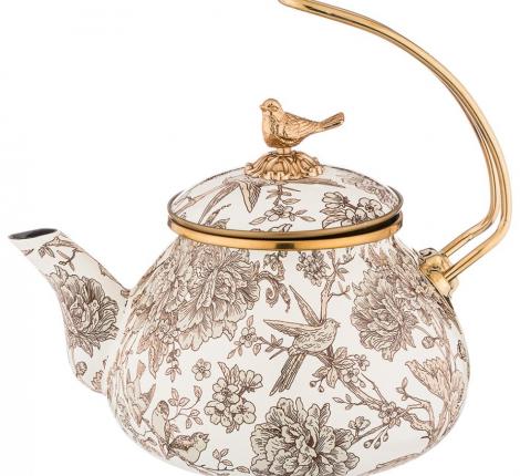Чайник эмалированный "ВИНТАЖ. ПТИЧКА", 2,2 л
