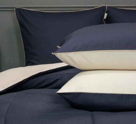 Постельное белье с одеялом "Kazanov.A." Шеффилд (графит айвори) Сатин, Евро