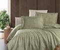 Постельное белье "DO&CO" MARLEN (светло-зелёный) Сатин DELUX PREMIUM, Евро