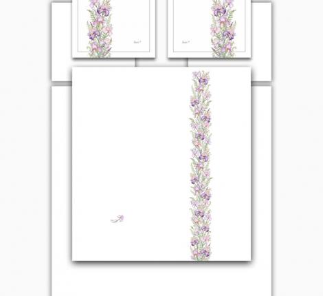 Постельное бельё "Lefard" IRISES (белый) Сатин ДеЛюкс, Евро-макси