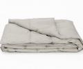 Дорожный плед пуховый "TRAVEL PLAID GRASS GREY", 140х200