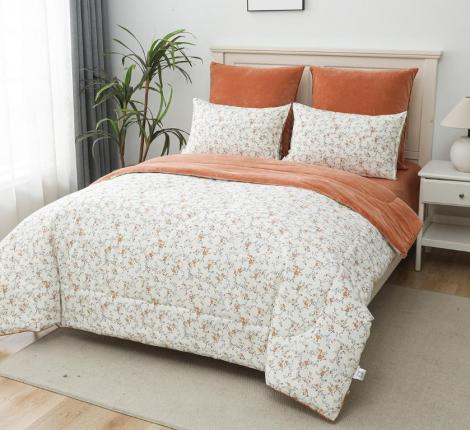 Постельное белье с одеялом "Sofi de Marko" Роберто №32 Велюр/Сатин, Семейный