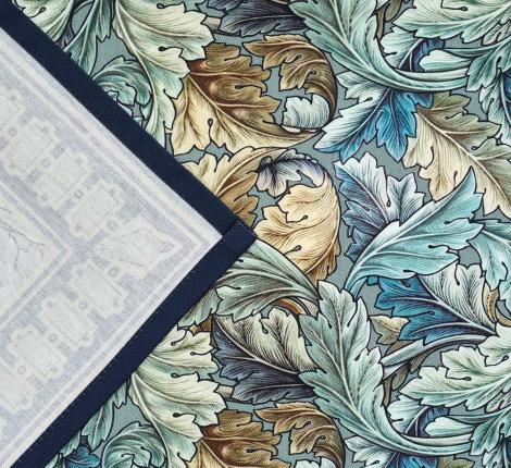 Скатерть с пропиткой "ЛИСТЬЯ МОРРИСА" 140х300 см, синий