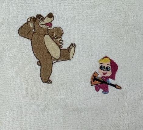 Набор бамбуковых полотенец "LOVIN HOME" Маша и медведь 3шт.(30*50, 50*90, 70*140), танцы