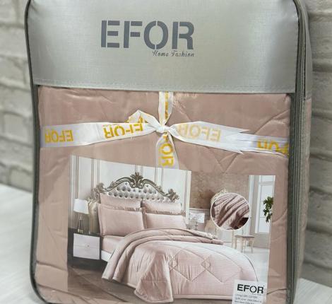 Постельное бельё c одеялом EFOR SATEN GULKURUSU (сухая роза), Евро